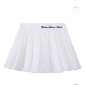 White Mini Tennis Skirt S NWT